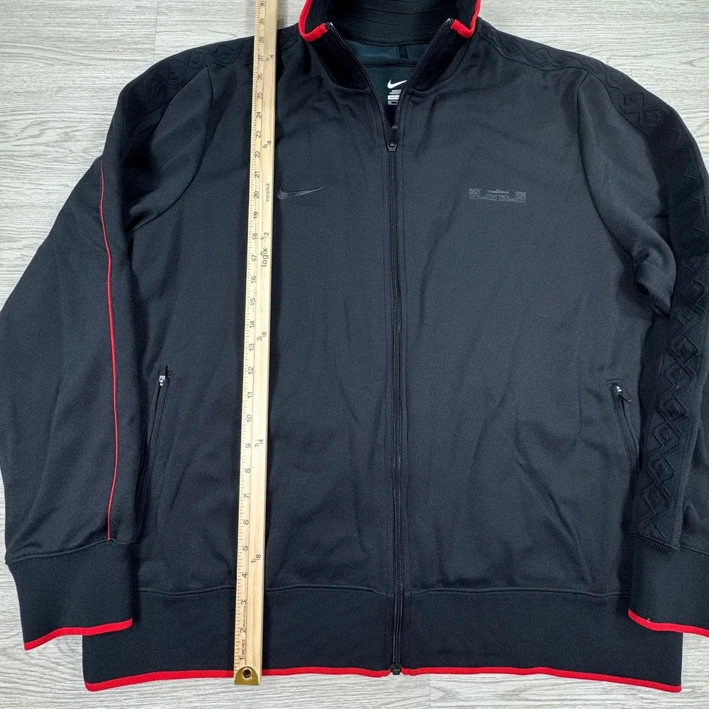 Nike Mens Track Jacket LeBron James Full‎ Zip Black Red 3XL Basketball
